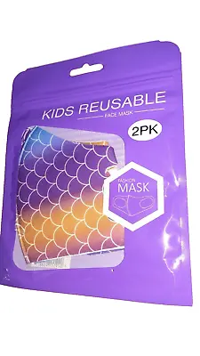 Reusable Face Covering Mask For Kids Mermaid Kids Face Mask - Pack Of 10 • £5.95