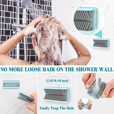 BEST Shower Hair Catcher Silicone Hair Trap Collector For Bathroom Wall Mounted • £12.42