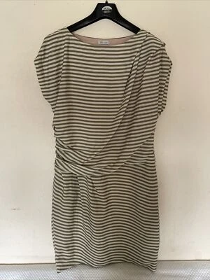 $1.24 • Buy VAKKO Green Striped Dress Size 40
