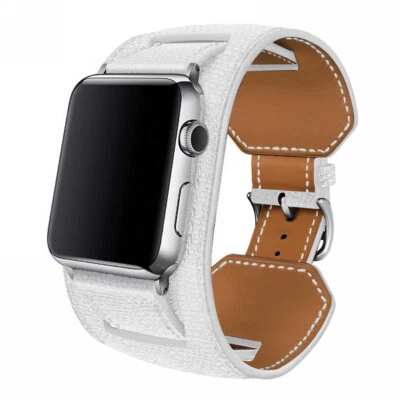 $18.99 • Buy Genuine Leather Apple Watch Strap Band Series 7 6 5 SE 42mm 38mm Wristband 