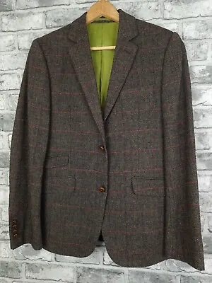 Holland Esquire Blazer Size 38 Tweed Check Jacket Wool Blend Luxury • £49.99