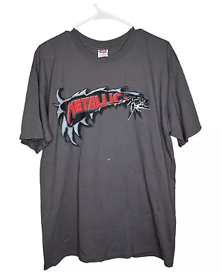 Vintage 2002 Metallica Ninja Star Tshirt Men's Size Large Rock Music Anvil Tag • $49.95