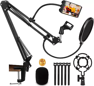 Microphone Stand Adjustable Mic Stand Desk Suspension Scissor Arm Mic Boom Arm • $33.64