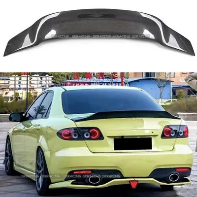 Fit For 2003-2008 Mazda 6 Real Carbon Fiber R Style Rear Trunk Lip Spoiler Wing • $216