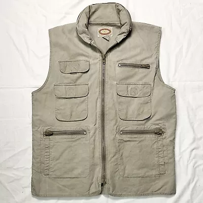 Vintage 80s Banana Republic Cotton Safari Photographer Vest L Large Outdoor Hunt • $32.99