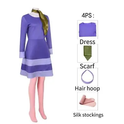 £22.93 • Buy Movie Scooby Doo Daphne Cosplay Costume Adult Role Play Halloween Party Dress