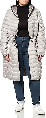 S.Oliver Jacket Women's Coat Full Zip Hooded Puffer Jacket Grey XL UK 20 • $39.77