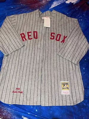 Babe Ruth Boston Red Sox 1918 Mitchell & Ness Wool Baseball Jersey XL 48 USA  • $102.50