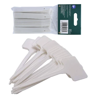 £2.99 • Buy Plastic Plant Labels Garden Markers T-Type Gardening Name Tags Herbs Pots White