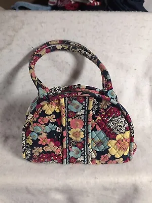 Vera Bradley Quilted Alice Kiss Lock Floral Twirly Bird Handbag Purse • $27.27