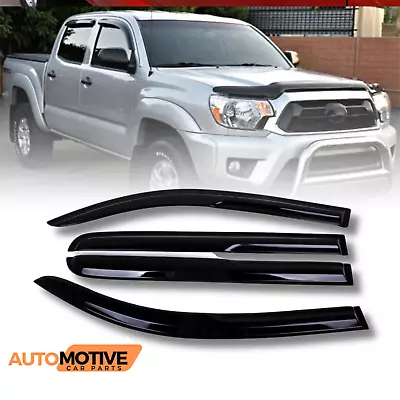 For 2005-2015 Toyota Tacoma Black Deflector Window Vent Visor Wind Rain Guard • $48.74