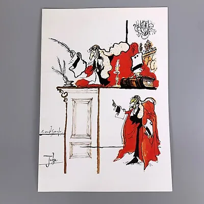 P & O Canberra Menu Ronald Searle Judge Dick Deadeye Vintage 1977 Cruise Line • £12.99