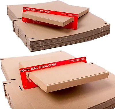 Large Letter Box Royal Mail PIP Boxes C4 C5 C6 Card Board Postal Mailing Boxes • £0.99