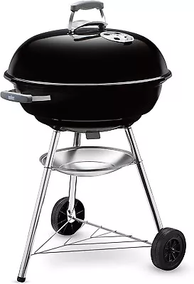 Weber Compact Kettle Charcoal Grill Barbecue BBQ 57cm Black (1321004) • £122.36