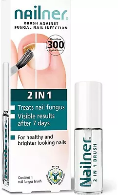 £9.99 • Buy Nailner Brush 2 In 1 Anti Nail Fungal 5ml Infection Treatment 300 Appli - NEW