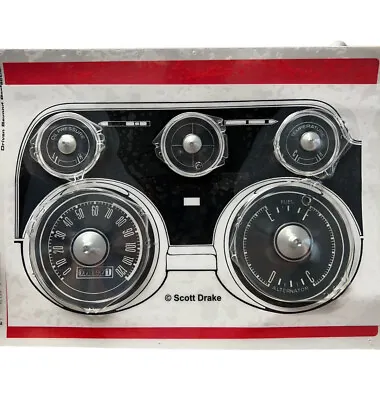 $66.99 • Buy Scott Drake Clear Acrylic Instrument Cluster Lens For 1967-1968 Mustang W/ Tach