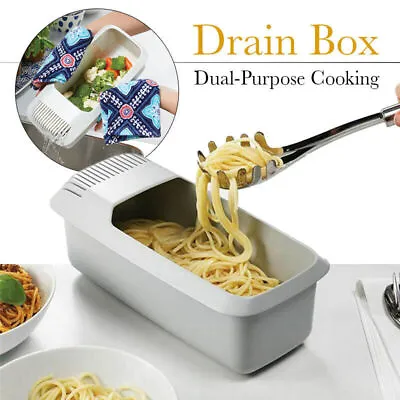 1PC Microwave Pasta Cooker With Strainer Heat Resistant Pasta Boat Steamer Tools • $9.21