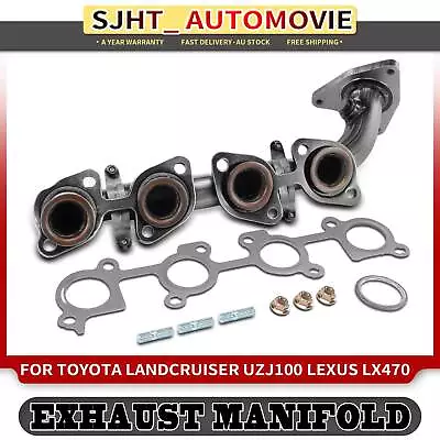 Exhaust Manifold For Toyota LandCruiser UZJ100 Lexus LX470 1998-2008 4.7L 2UZ-FE • $349.99