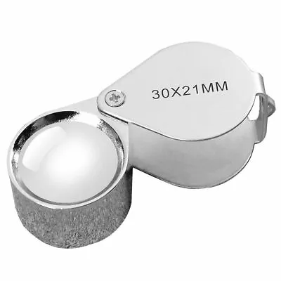 Jewelers Eye Loupe Pocket Magnifier Magnifying Glass Jewelry Diamond 30x21mm • £6.99