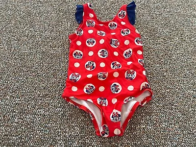Disney Junior Girls Red Spotted Minnie Mouse Swimsuit 3T • $4.99