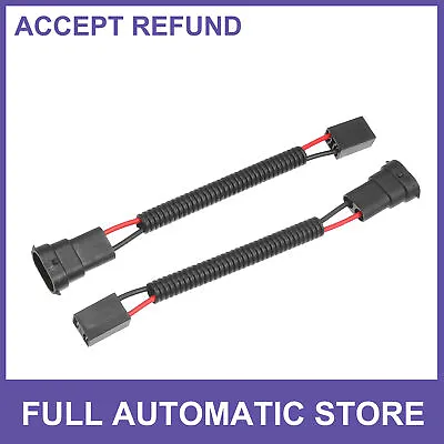 TWO H8 H9 H11 Male To H7 Female Headlight Fog Lamp Bulb Socket Adapter Pigtail • $12.10