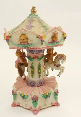 CLASSIC TREASURES TEDDY BEAR MUSICAL CAROUSEL The Teddy Bears Picnic AS IS • $28.99