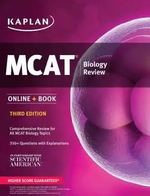 MCAT Biology Review: Online + Book (Kaplan Test Prep) - Paperback - GOOD • $4.48