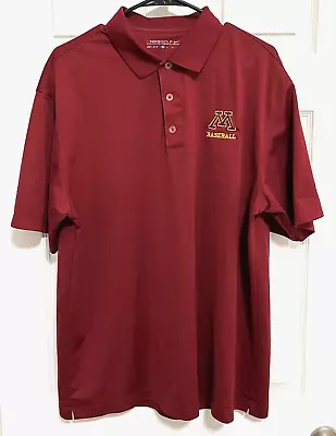 MINNESOTA GOLDEN GOPHERS Baseball Men Dri-Fit Short Sleeve Polo Shirt XL Nike • $9.99