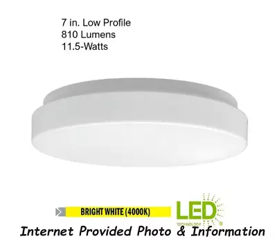 Commercial Electric 7 In. Low Profile LED Flush Mount Ceiling Light Fixture • $16.25