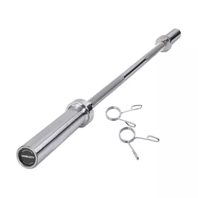 4ft Olympic Barbell Bar 700lbs Capacity Weightlifting Bar With 2 Spring Collars • $64.99