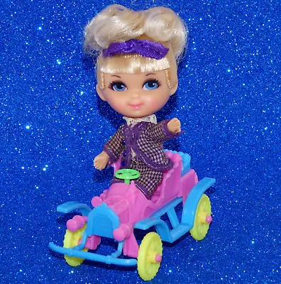 Vintage Mattel Liddle Kiddles 'N Kars Rosemary Roadster Doll And Car Set NICE! • $47.99