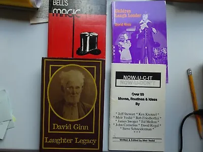 LOT 4 MAGIC Books- Bells David Ginn Now U C It Now You Don T • $24.99