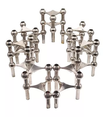 César Stoffi - Fritz Nagel 1960 For BMF Nagel Germany Sculptural 18 Candlesticks • $2195