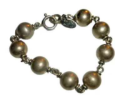 Danecraft Vintage Sterling Silver Child Kids Bead Bracelet 6  • $34.48