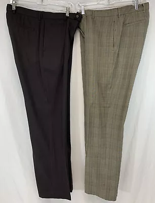 Lot Of (2) Austin Reed Men's Flat Front Dress Pants Tag (33X32) (33X31)Actual • $15.25