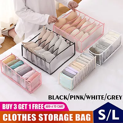 $7.55 • Buy StorageCloset Wardrobe Jeans Divider Clothes Drawer Organiser Bra Sock Underwear