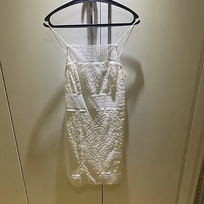 £4 • Buy Topshop White Crotchet Dress Size 12 