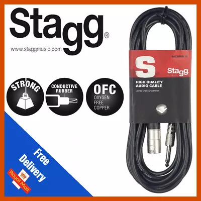 Male XLR To 6.35mm 1/4  Mono Jack Lead | Speaker Audio | Signal Cable • £5.99