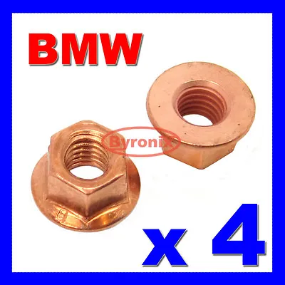 4 X BMW Exhaust Manifold Pipe Nut M8 Nuts Hex Flange 5 Series E34 E39 E60 E61 • $4.91