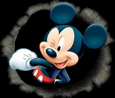 Mickey Mouse Hole In Wall 3 Inch Indoor/outdoor UV & Waterproof Sticker Decal • $3.50