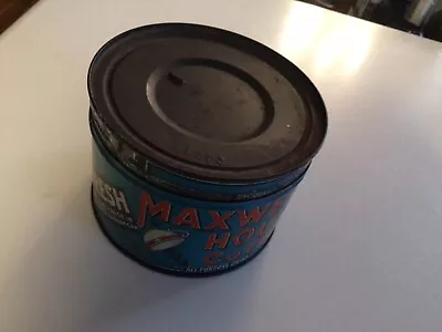 Vintage Maxwell House Coffee Tin Key Wind 1 Pound Can With Lid No Key • $14.50