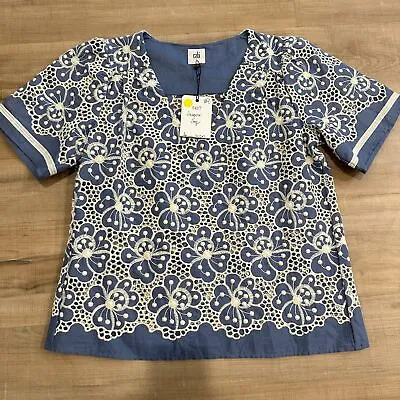 Cabi Women's Inspire Top Size Small NEW Blue Embroidered Style 5807 • $28