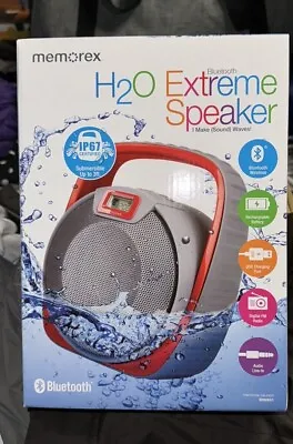 Water Proof Memorex H2O Extreme Bluetooth Speaker -Gray And Red MW601 • $15