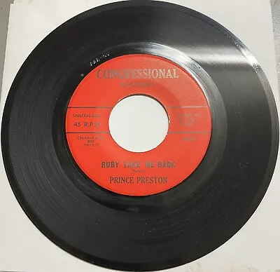 Prince Preston & Group R&B DOO WOP 45 Ruby Take Me Back MINT Congressional HEAR • $175