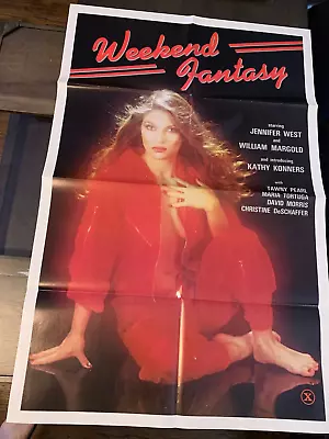 WEEKEND FANTASY ORIGINAL ADULT X-RATED ONE SHEET POSTER 27 X41  1980 • $12
