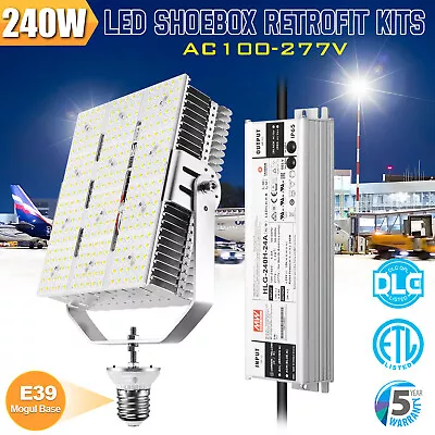 240W Shoebox LED Retrofit Kit 33600LM E39 BaseParking Lot Tennis Court Lights • $154