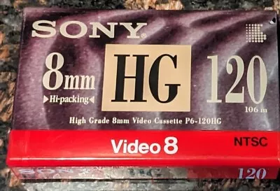 Sony Hg Cassette Tape 120 8mm P6-120hgb New Sealed High Grade Video 8 • $9.98