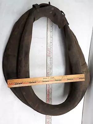 Vintage Leather Horse Or Mule Collar 19  X 16¾  • $20.04