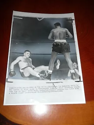 Boxing. Floyd Patterson Floors Tom McNeeley Dec4th 1961 AP Wirephoto • $19