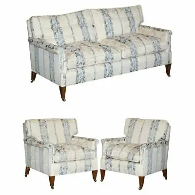 £7500 • Buy English Country House Fine Three Piece Suite Sofa & Armchairs Feather Cushions